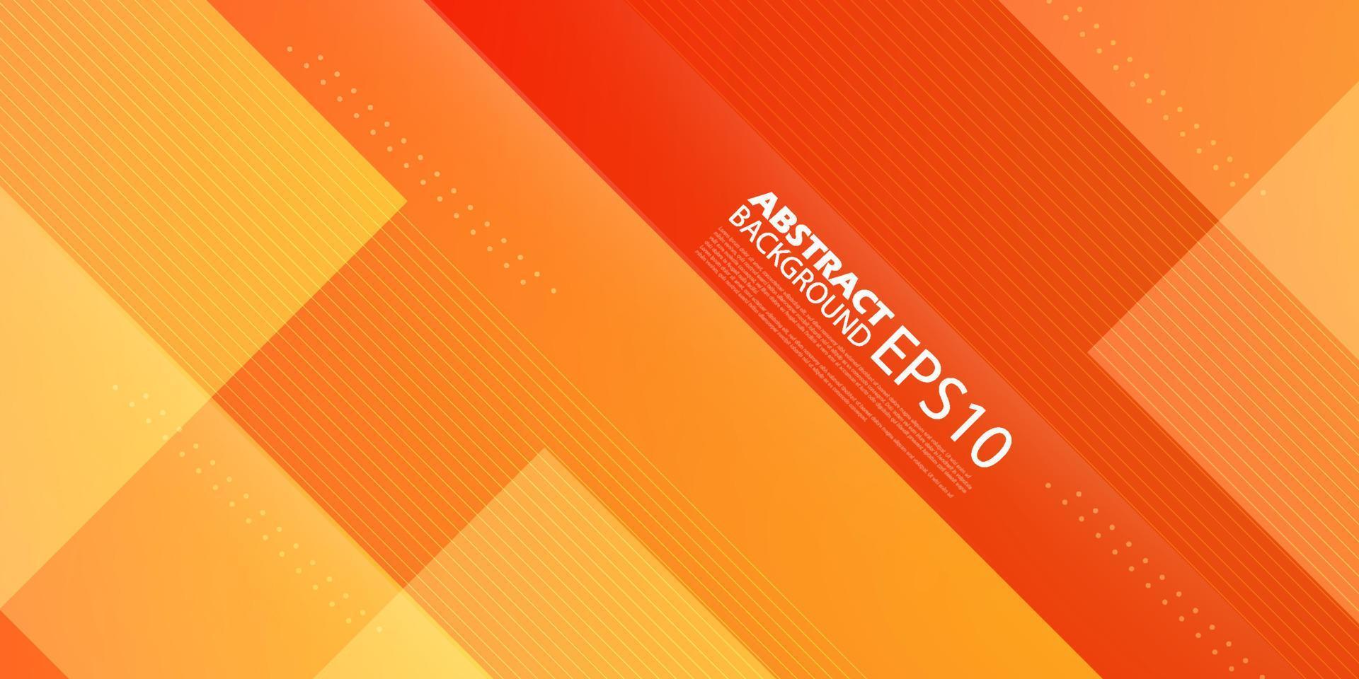 Geometric orange abstract background with simple lines. Colorful orange design. Bright and modern with 3d lights concept. Eps10 vector