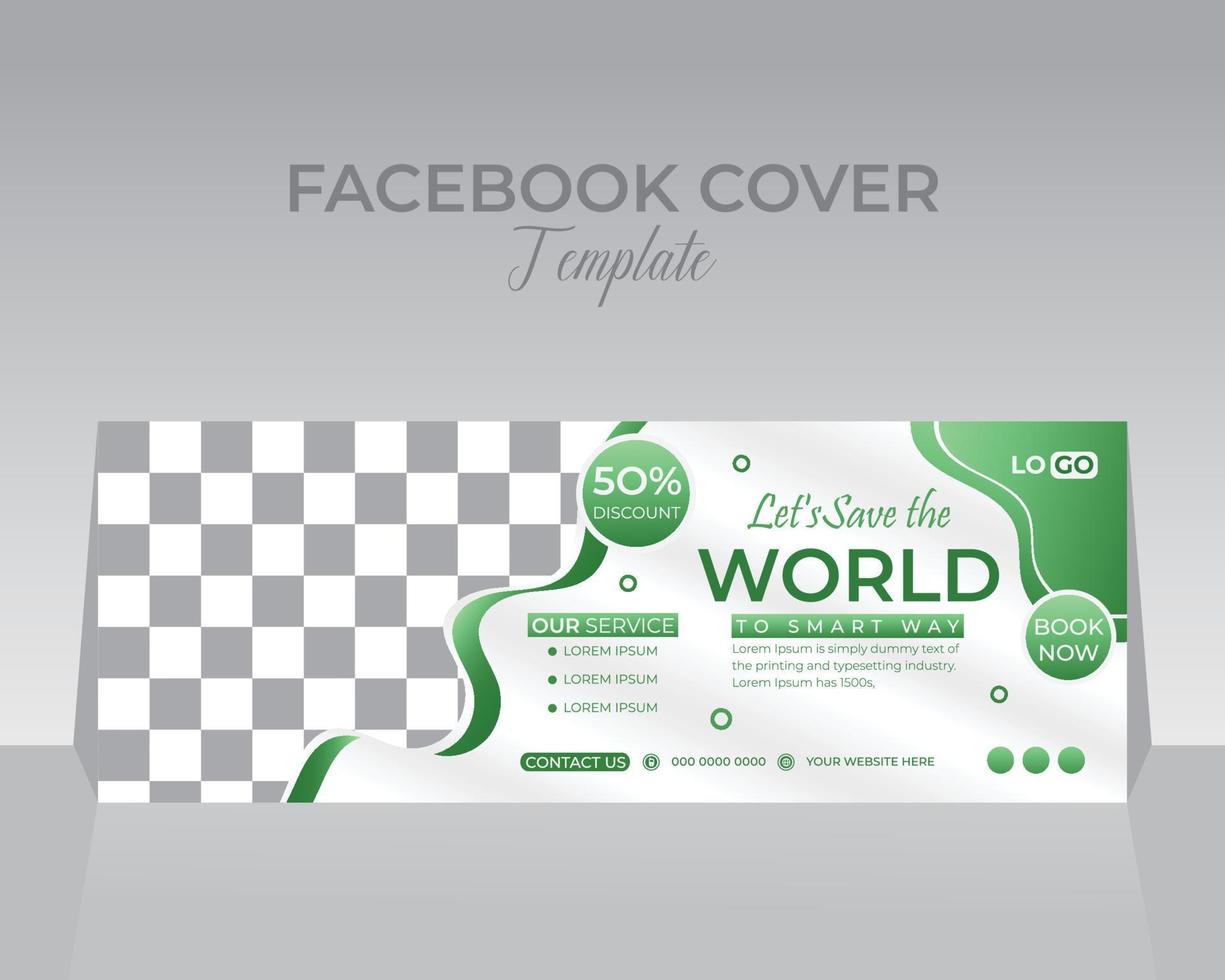 Nature Facebook Cover Template Design vector