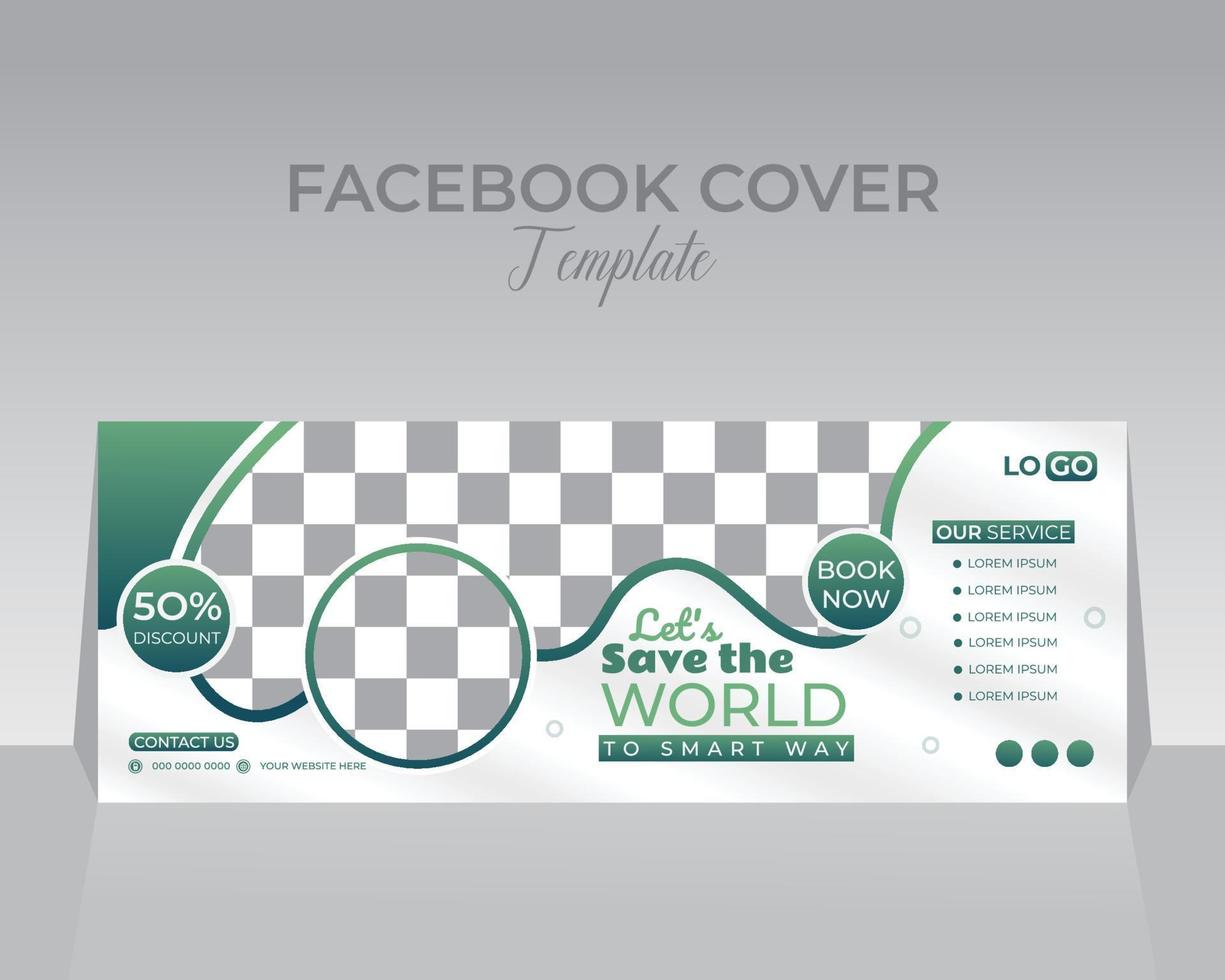Nature Facebook Cover Template Design vector