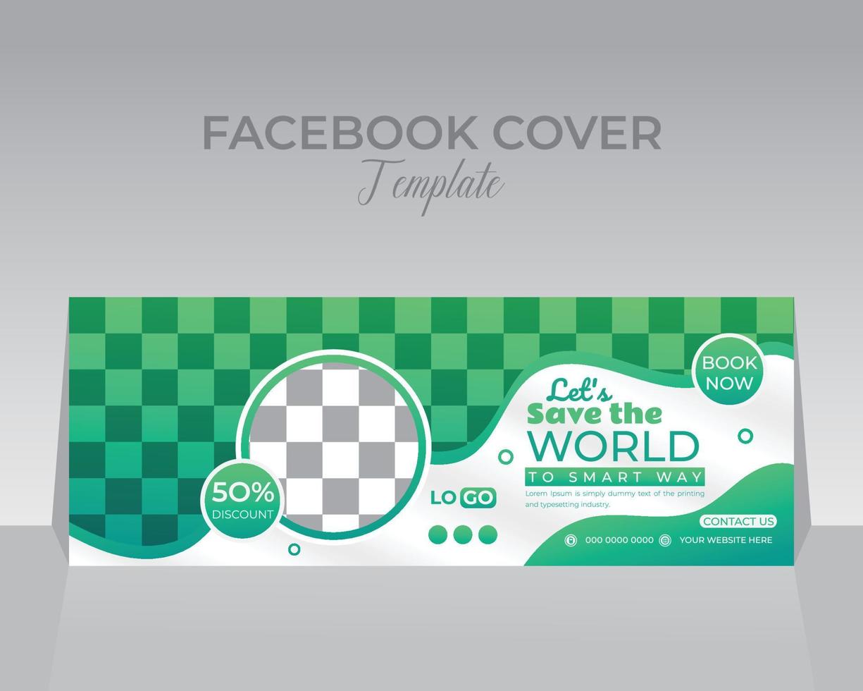 Nature Facebook Cover Template Design vector