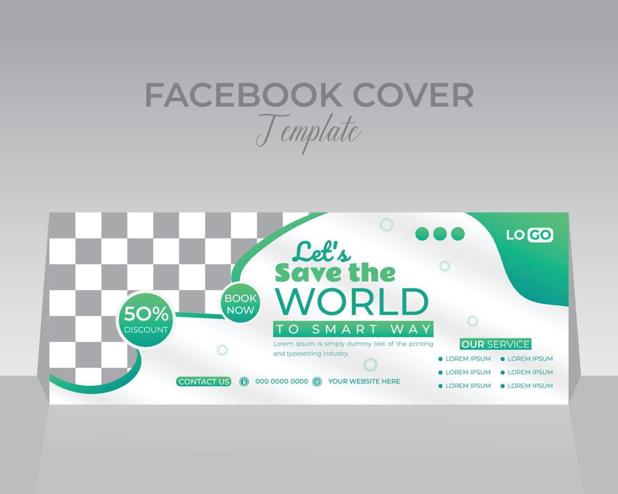Nature Facebook Cover Template Design vector