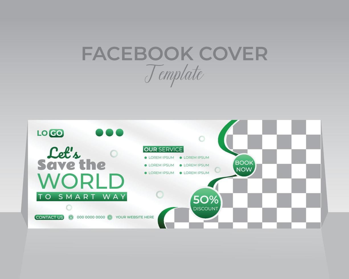 Nature Facebook Cover Template Design vector