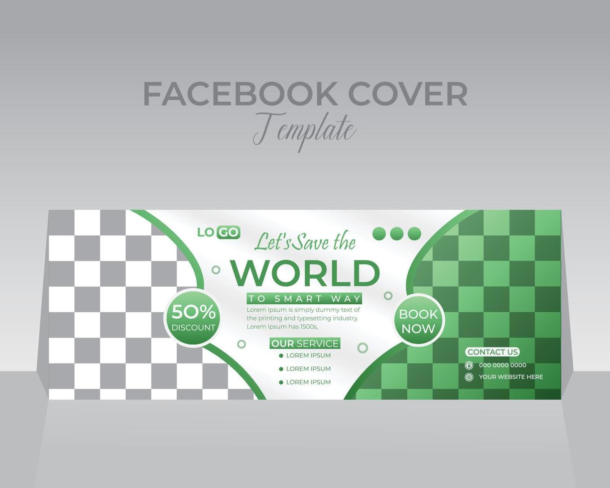 Nature Facebook Cover Template Design vector