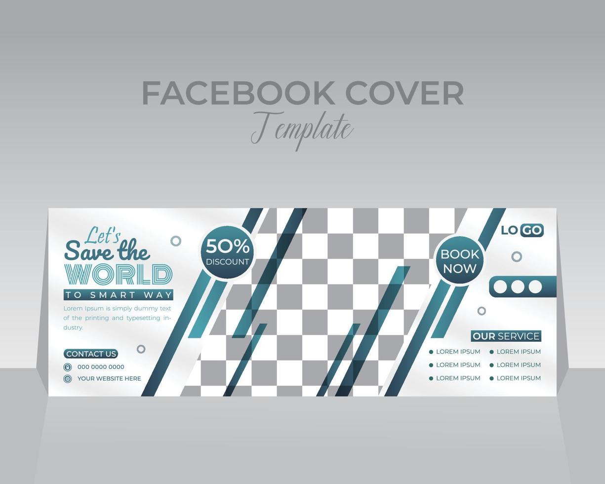 Nature Facebook Cover Template Design vector