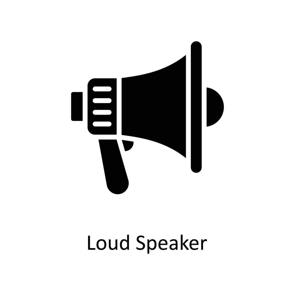 Loud Speaker Vector   Solid icons. Simple stock illustration stock