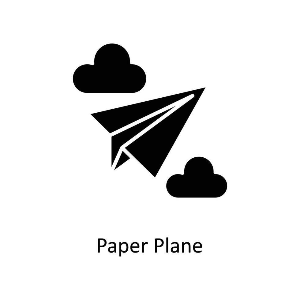 Paper Plane Vector   Solid icons. Simple stock illustration stock