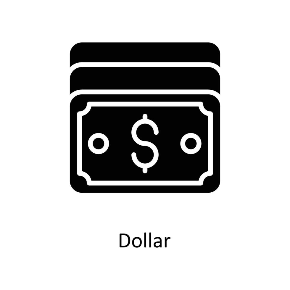 dólar vector sólido iconos sencillo valores ilustración valores