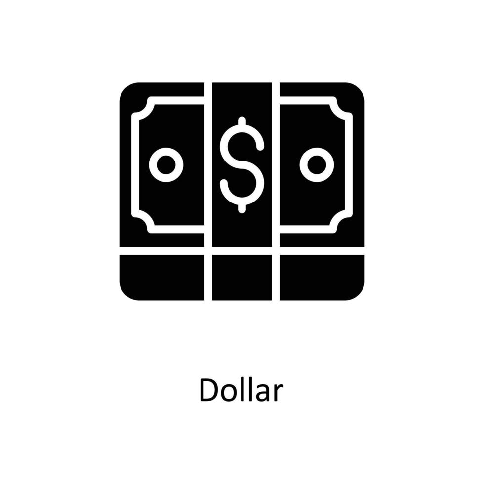 Dollar Vector   Solid icons. Simple stock illustration stock