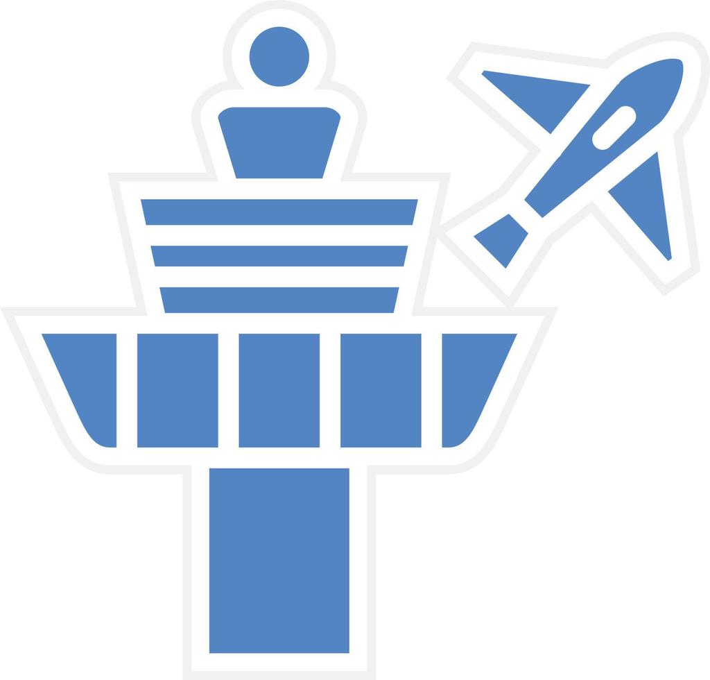 Control Tower Vector Icon Design