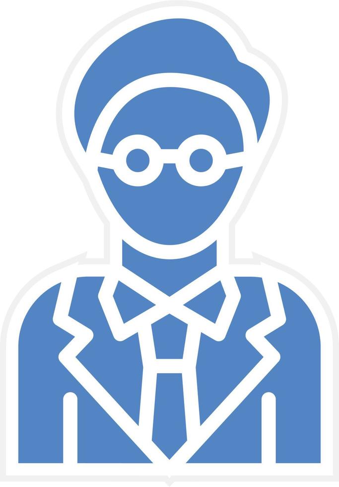 Male Professor Vector Icon Design