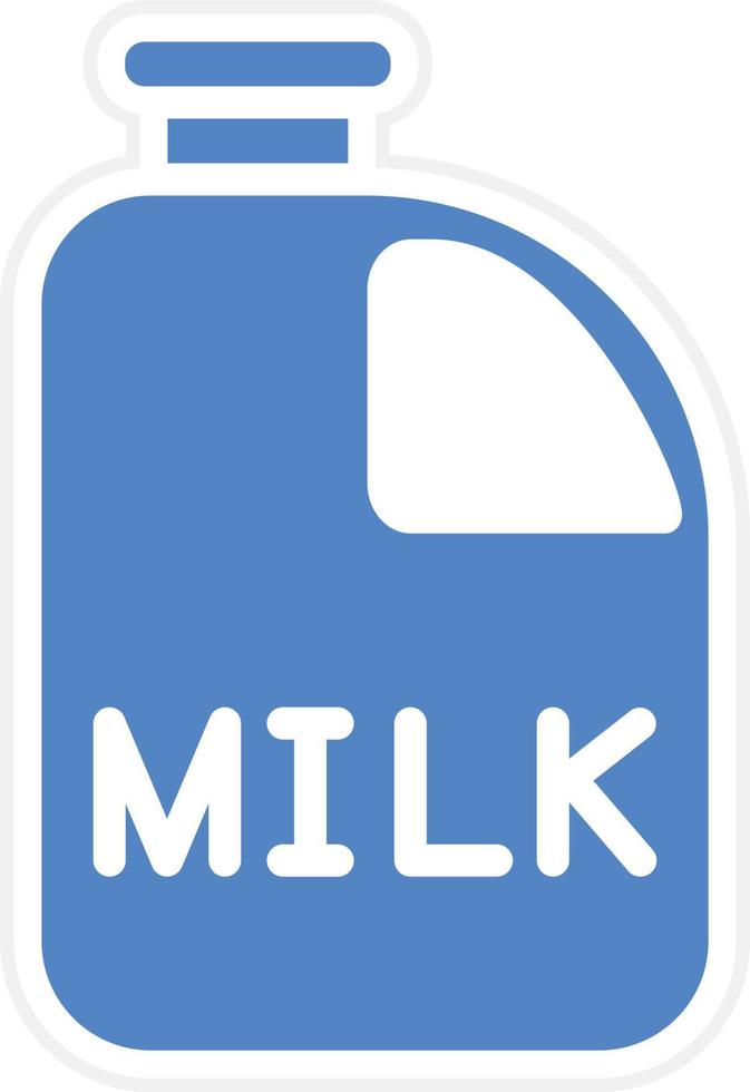 Milk Bottle Vector Icon Design