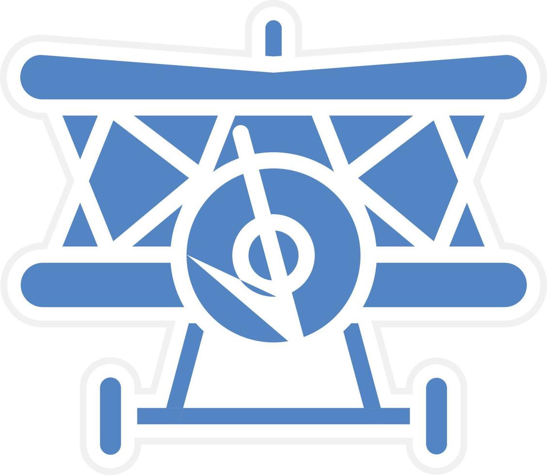 Biplane Vector Icon Design