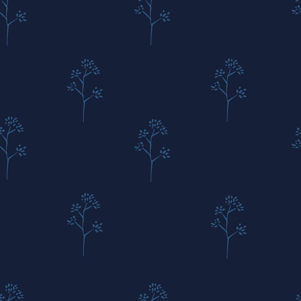 Dark Blue Floral Pattern vector