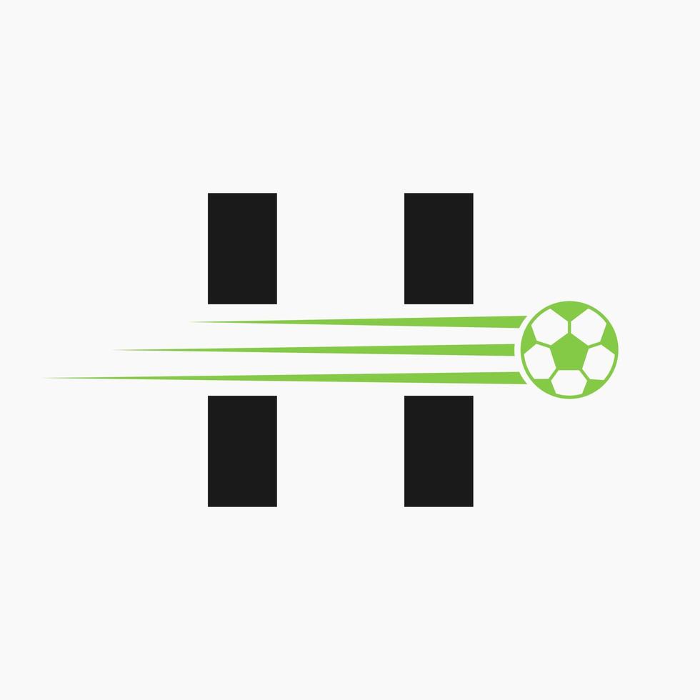 Initial Letter H Soccer Football Logo. Soccer Club Symbol vector