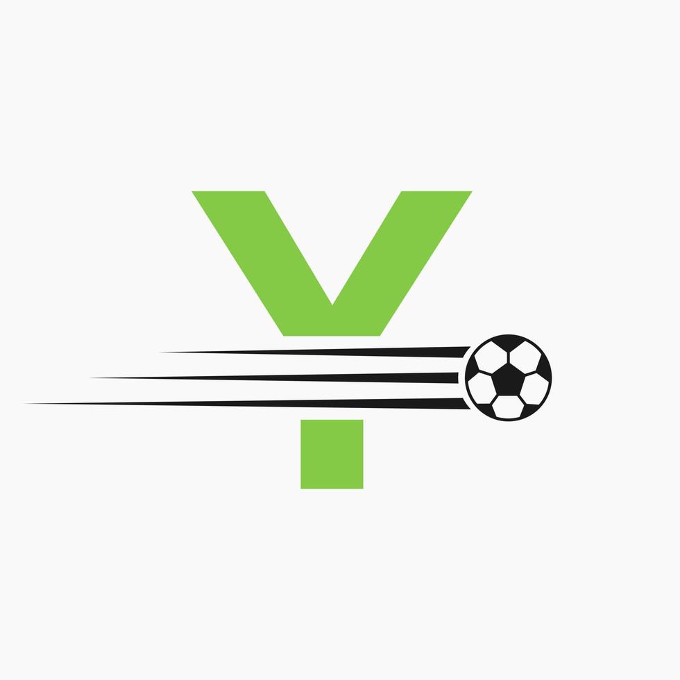 Initial Letter Y Soccer Football Logo. Soccer Club Symbol vector