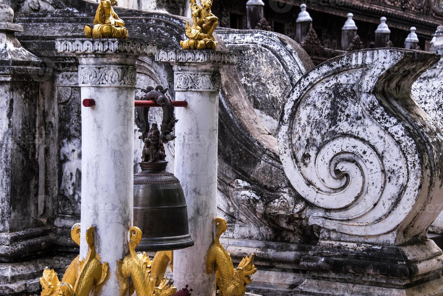 Shwenandaw Kyaung Monastery or Golden Palace Monastery at Mandalay, Myanmar photo