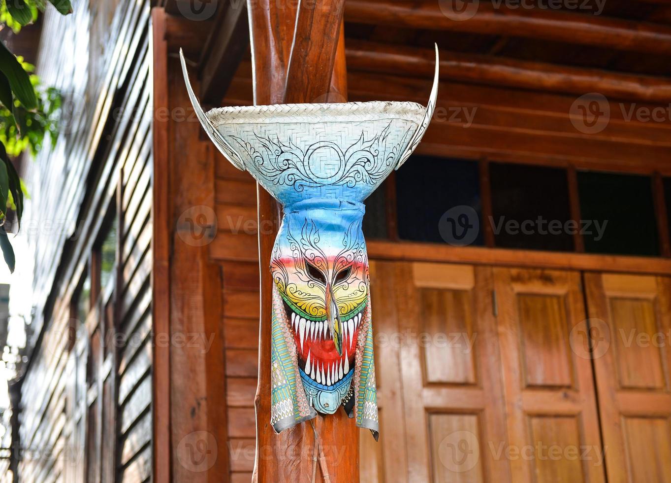 Ghost mask, the belief  of sacred festival in North East Thailand photo