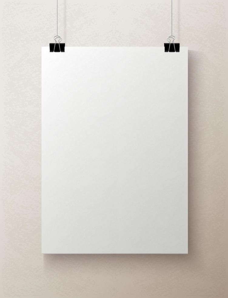 Hanging Paper Mockup vector