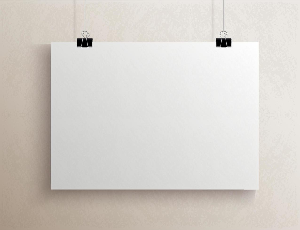 Hanging Paper Mockup vector