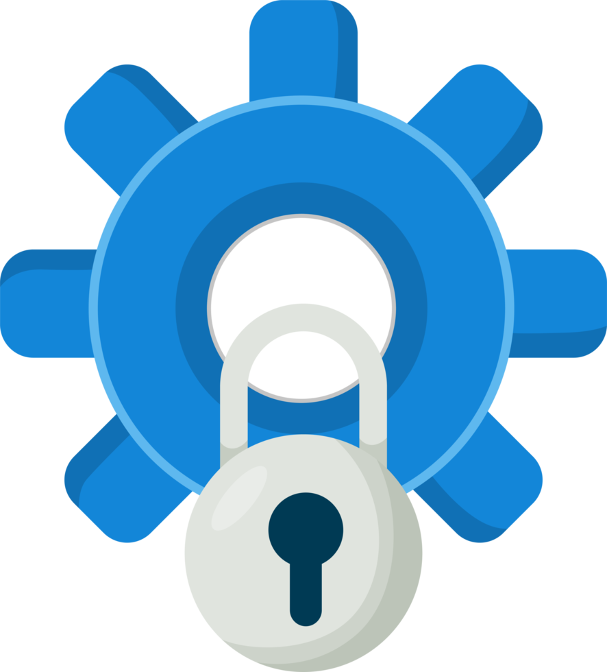 Digital Daten Schutz Design Element Symbol. Cyber Sicherheit Illustration. Wolke Computing Netzwerk Sicherheit Konzept png