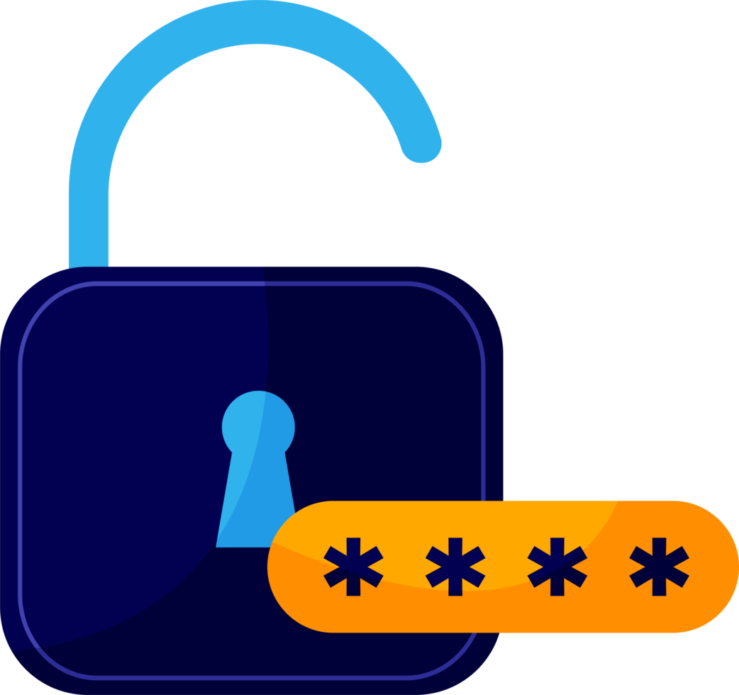 Digital data protection design element icon. Cyber security illustration. Cloud computing network safety concept png