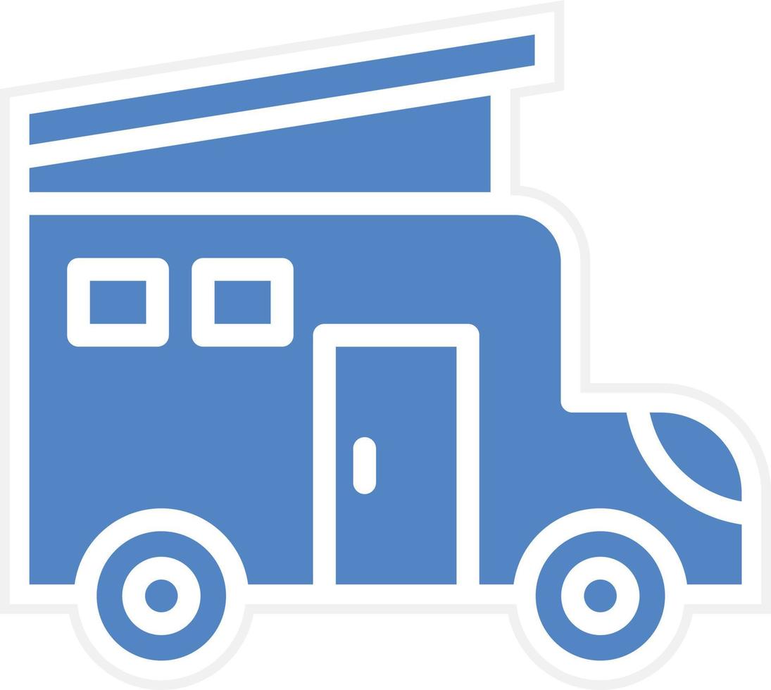 Camper Van Vector Icon Design