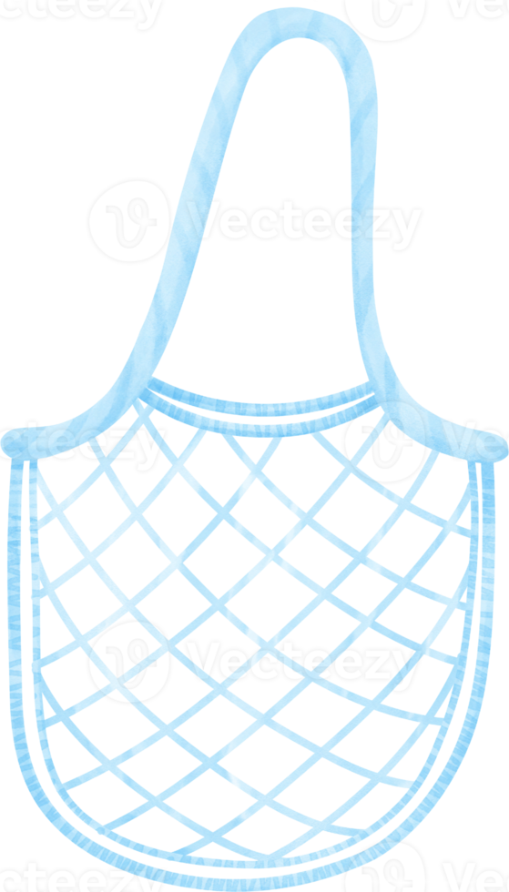 Cute sweet pastel Eco-Friendly reusable empty plain shopping Bag watercolor png