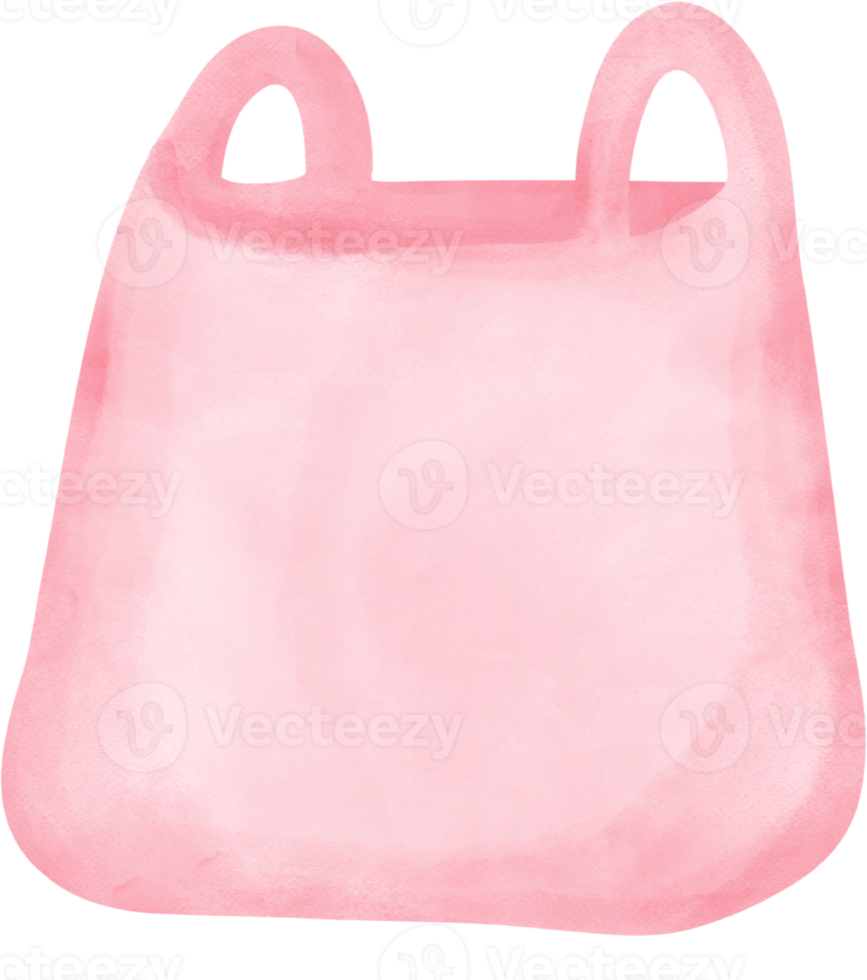 Cute sweet pastel Eco-Friendly reusable empty plain shopping Bag watercolor png