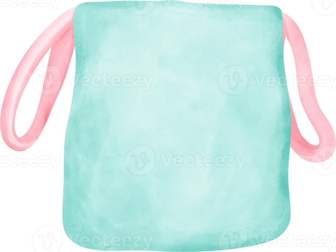 Cute sweet pastel Eco-Friendly reusable empty plain shopping Bag watercolor png