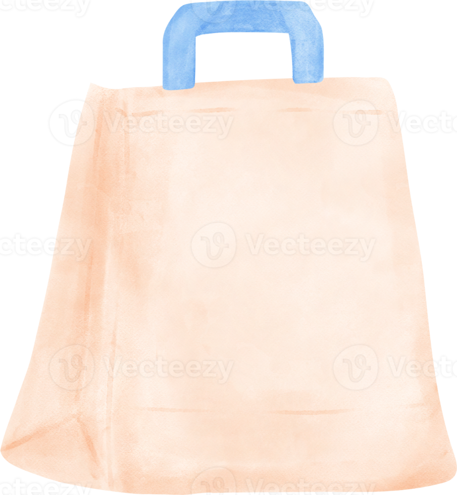 Cute sweet pastel Eco-Friendly reusable empty plain shopping Bag watercolor png