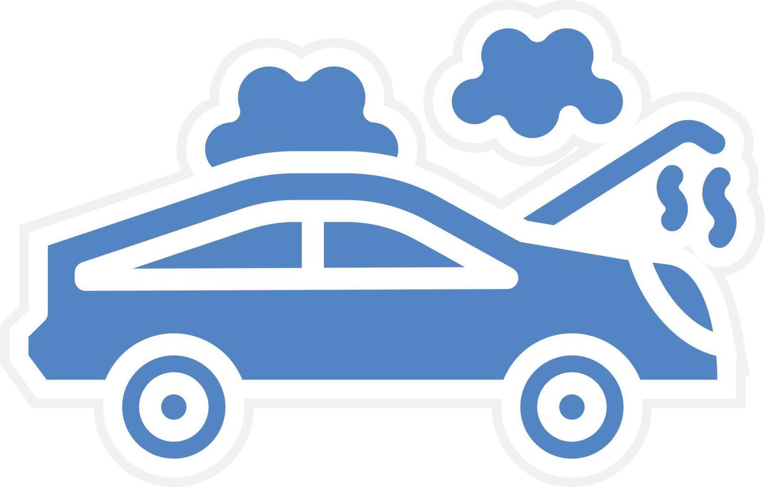 Broken Car Vector Icon Design