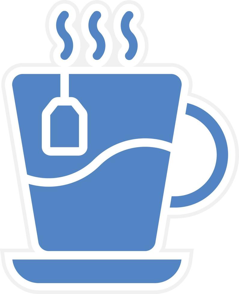 Tea Cup Vector Icon Design