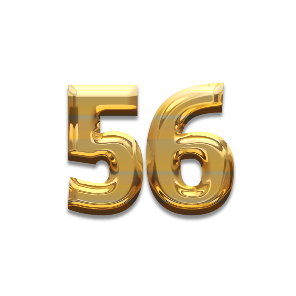 siffra 56 guld lyx png