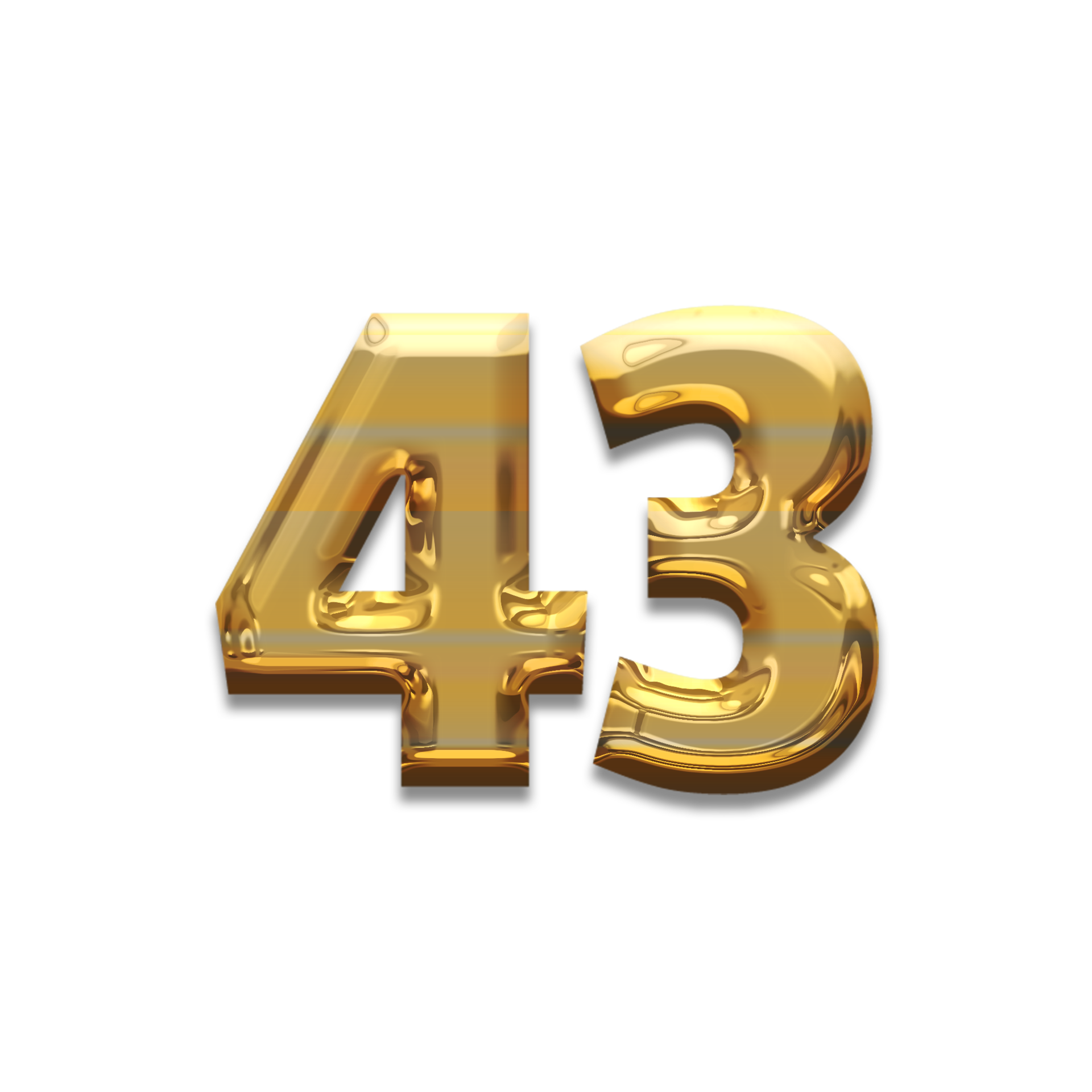 Number 43 gold luxury 22947702 PNG