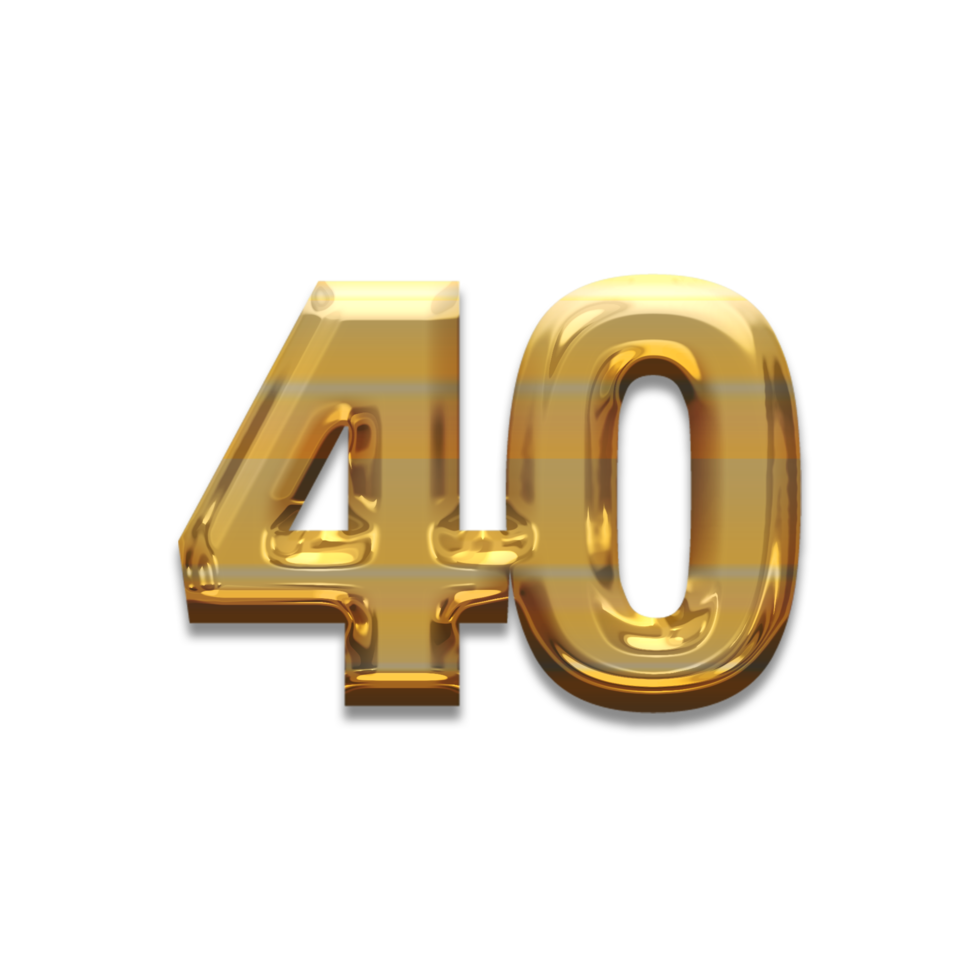 Number 40 gold luxury 22947706 PNG