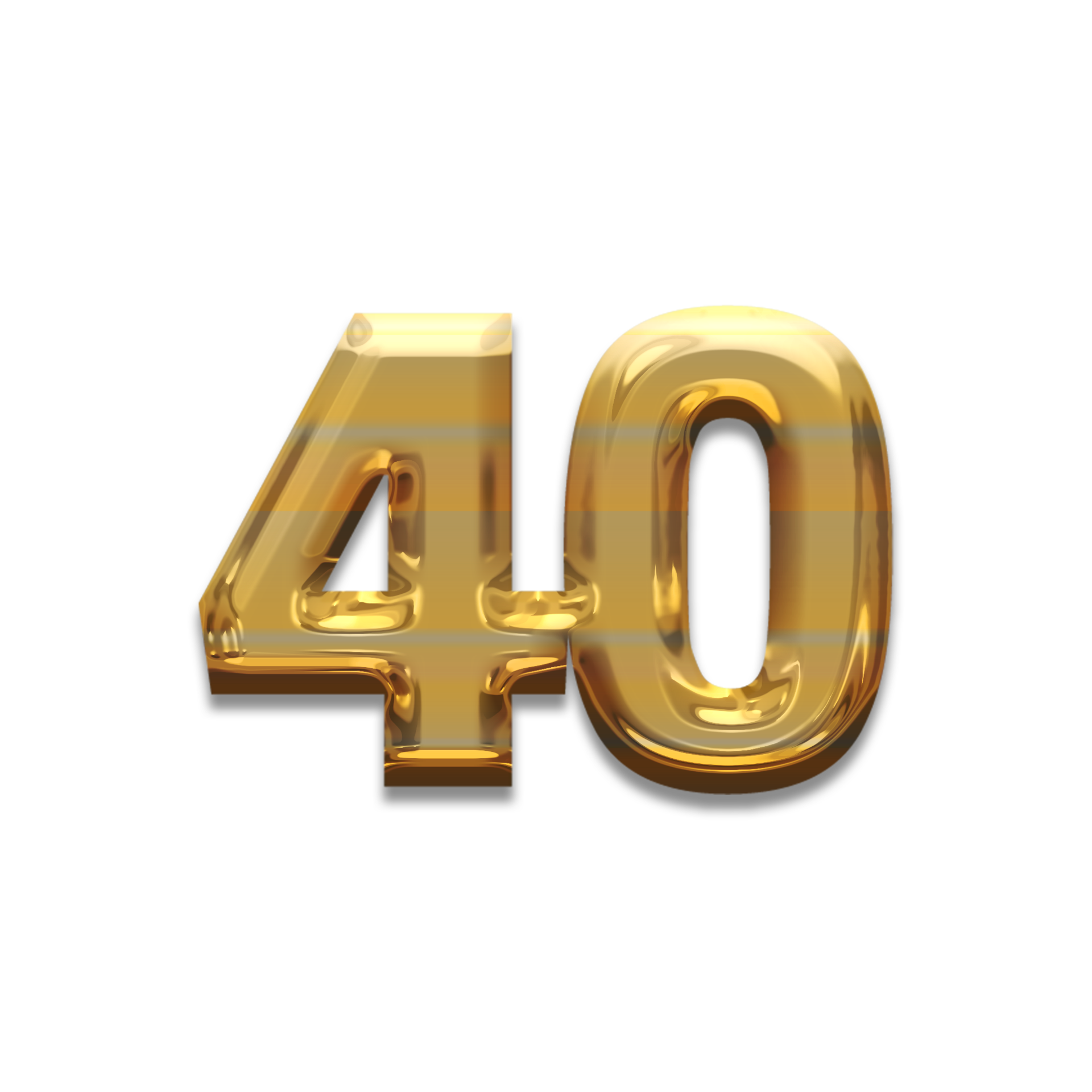 Number 40 Gold Luxury 22947706 PNG