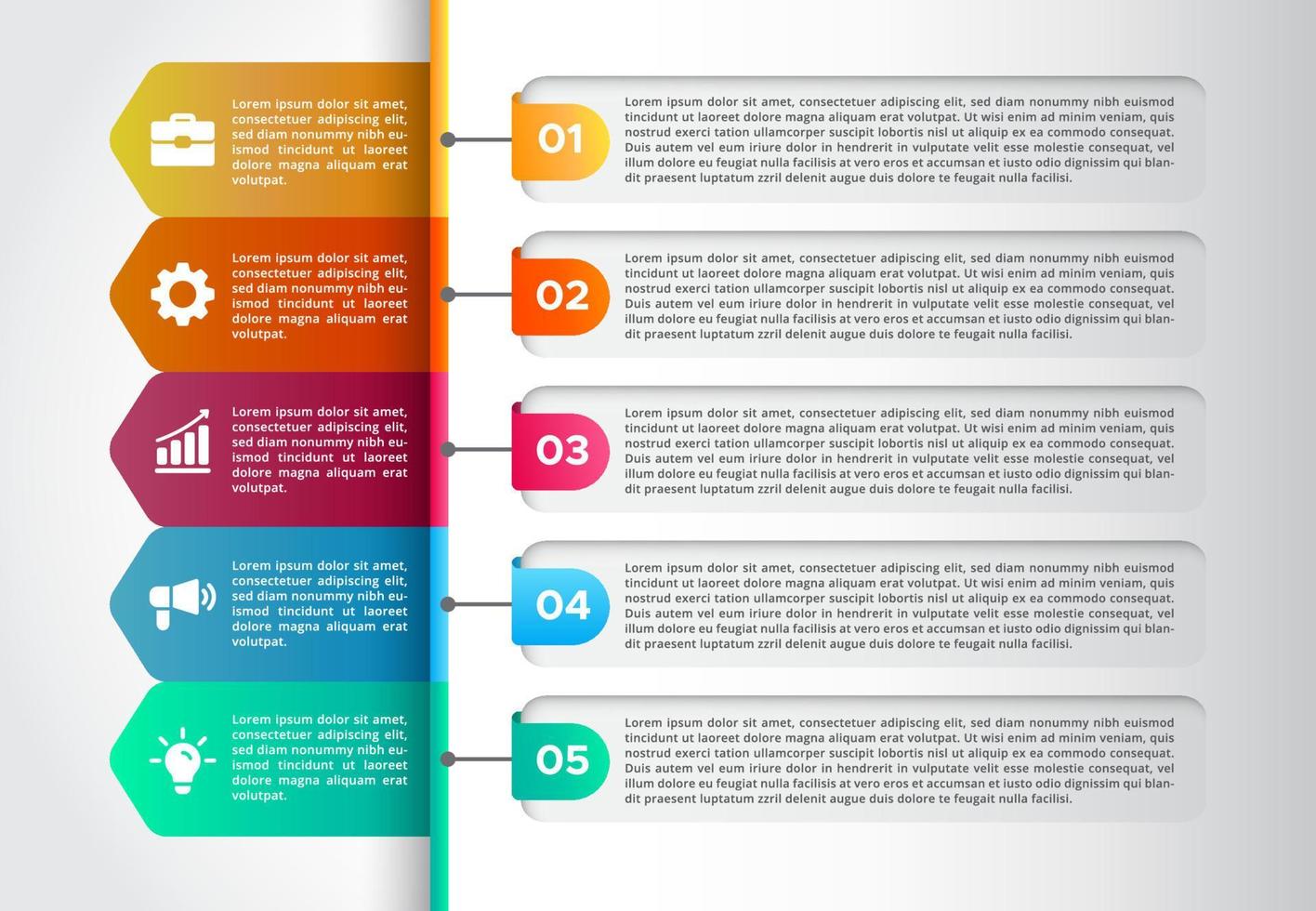 Business List Infographic Template vector