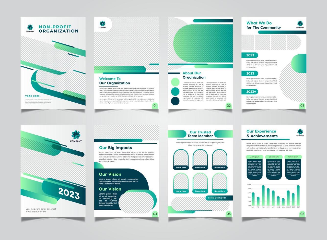Business Report or Proposal Template for Non Profit Organization vector