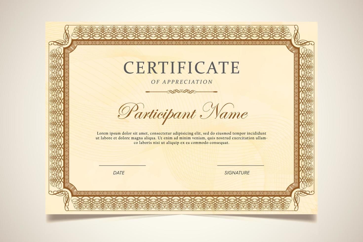 Certificate Template Classic Style vector