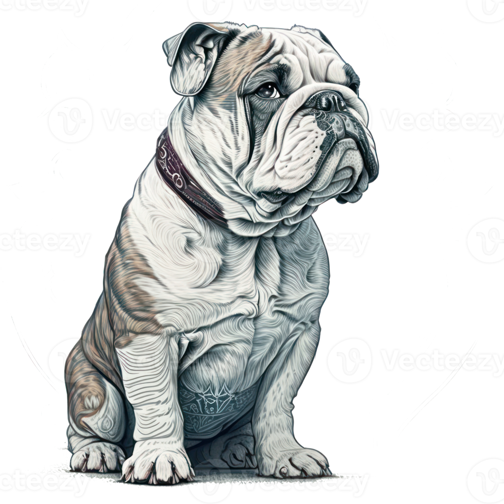 Bulldog . AI Generated png