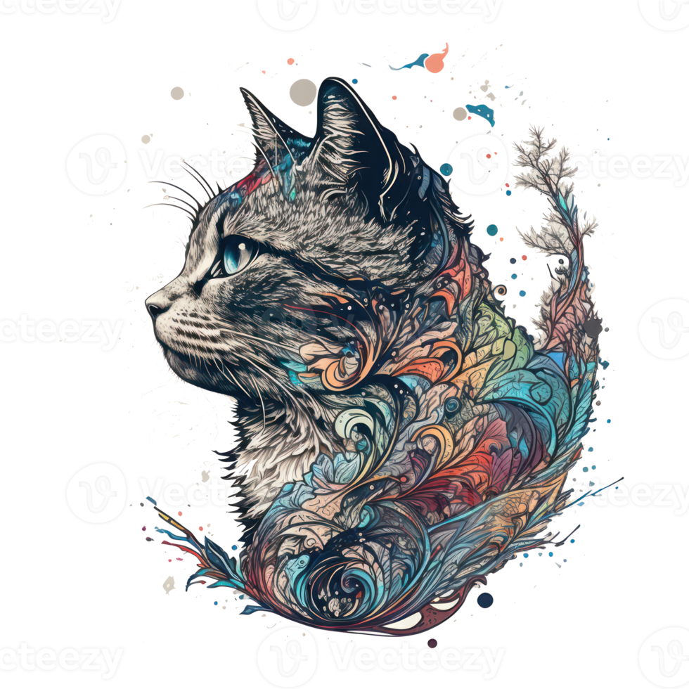 Cat . AI Generated png