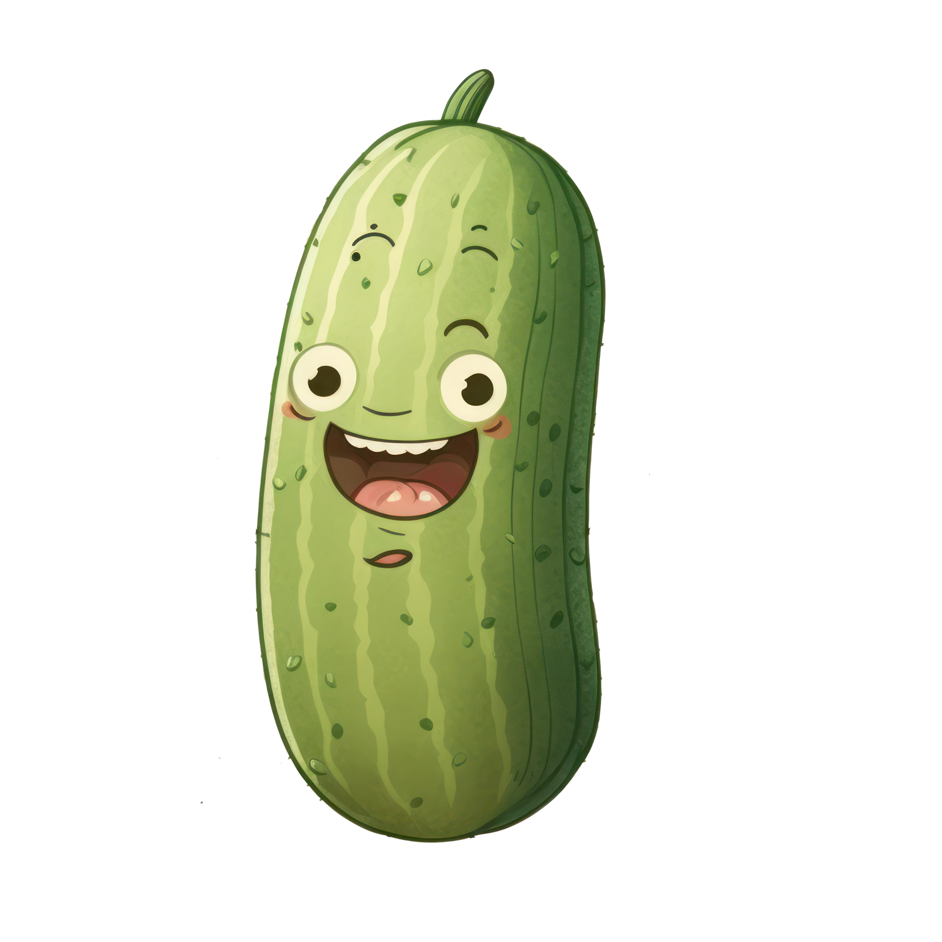 cute happy cucumber character . AI Generated 22948150 PNG
