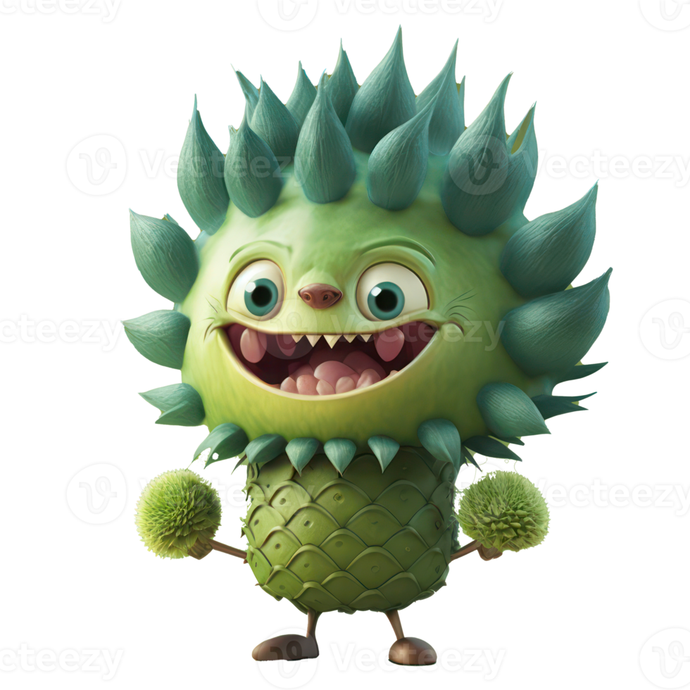 cute happy artichoke character . AI Generated png