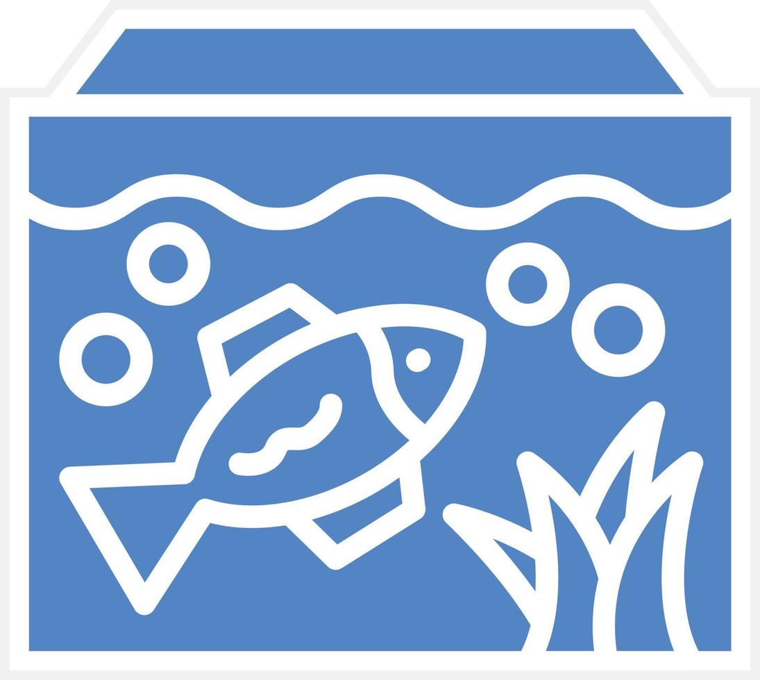Fish Tank Vector Icon Design