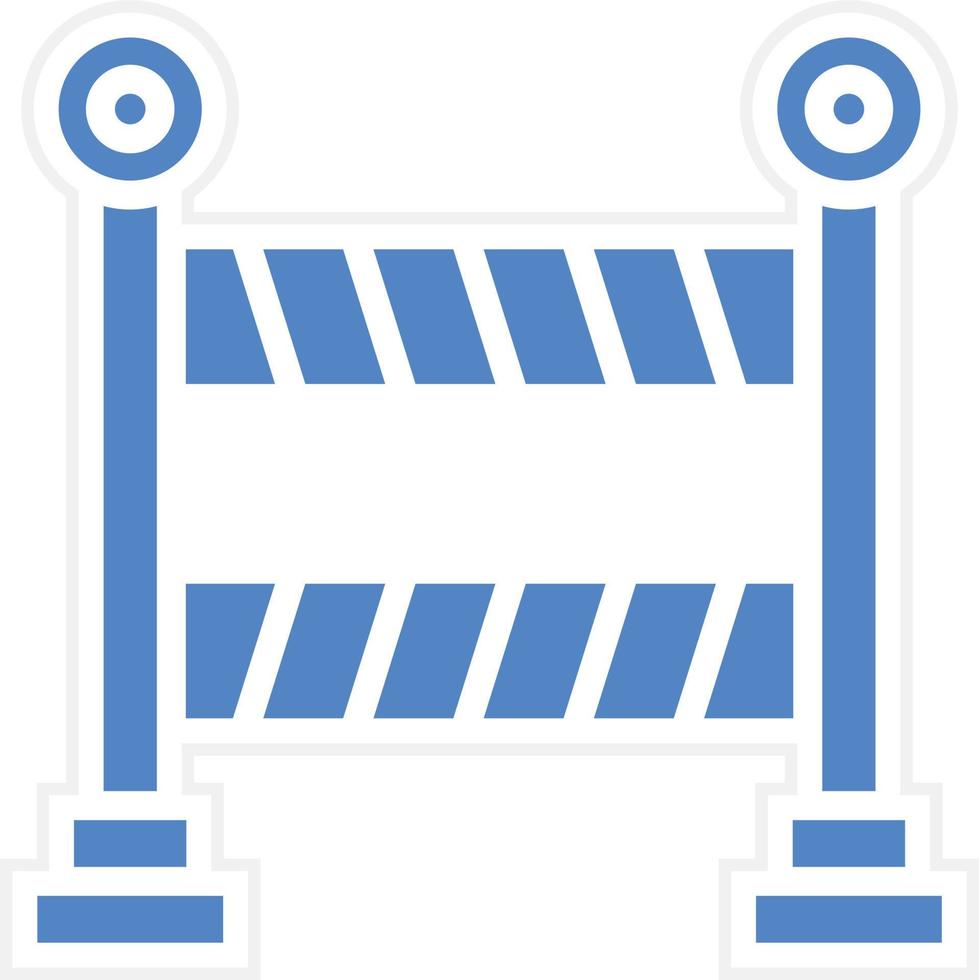 Construction Barrier Vector Icon Design