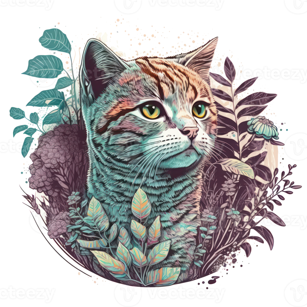 Cat . AI Generated png