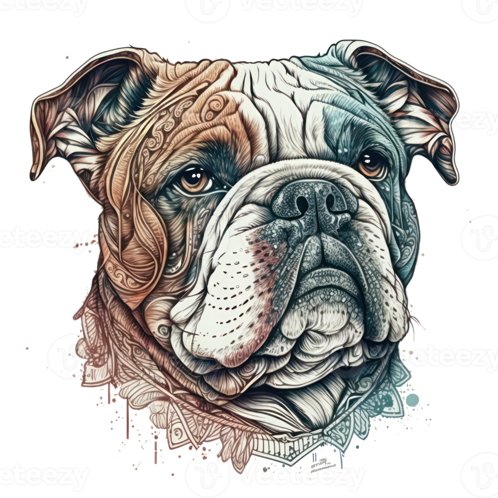 bulldog . ai gegenereerd png