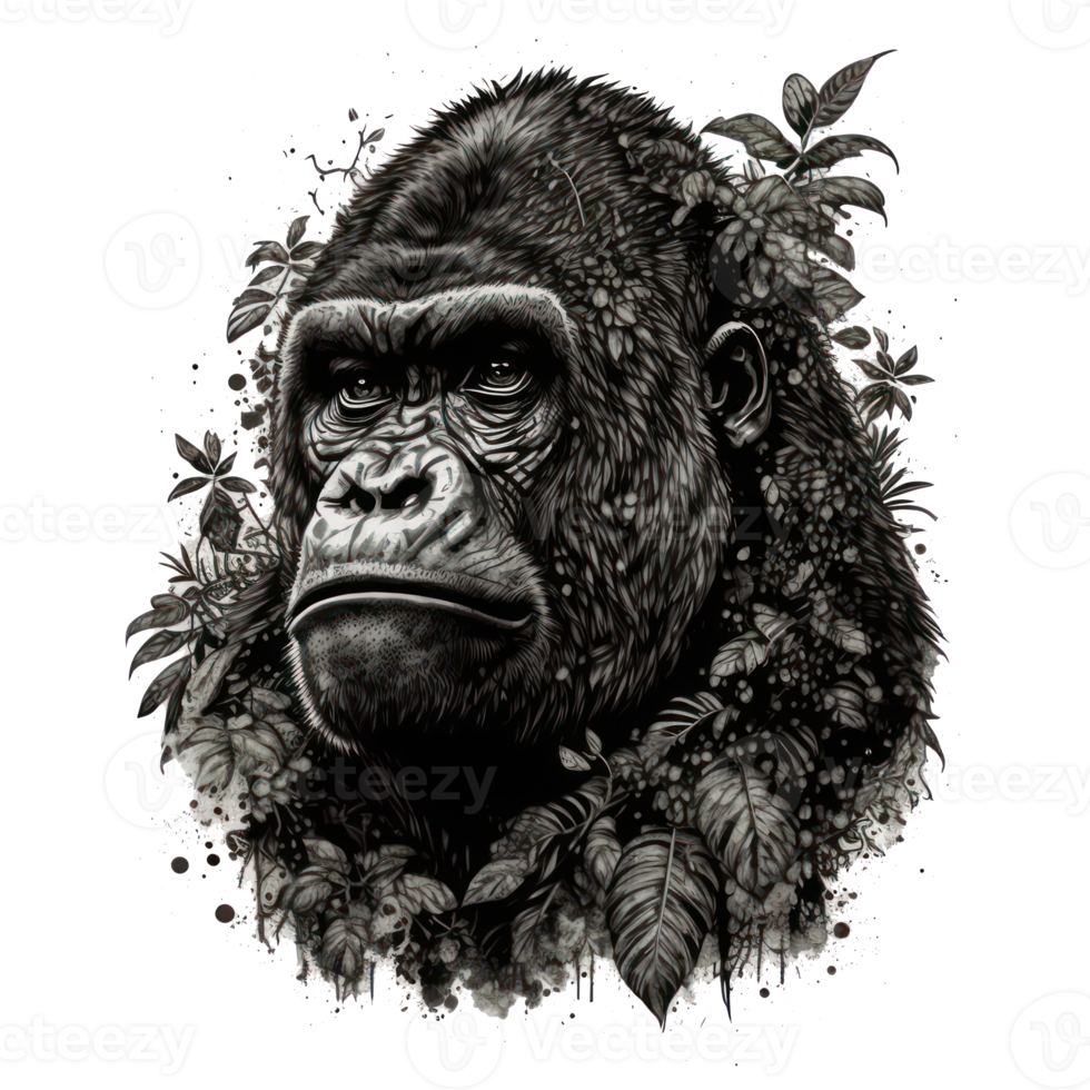 gorilla . ai genererad png