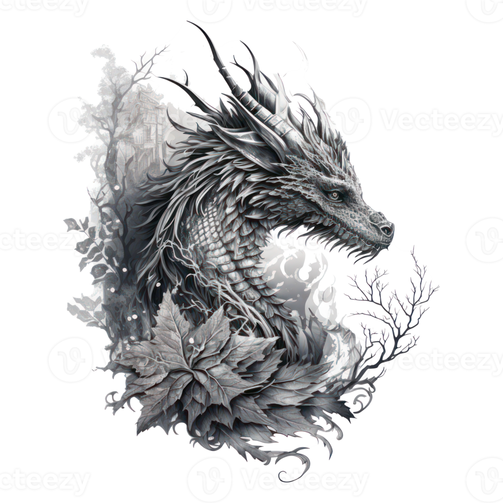 Dragon . AI Generated png