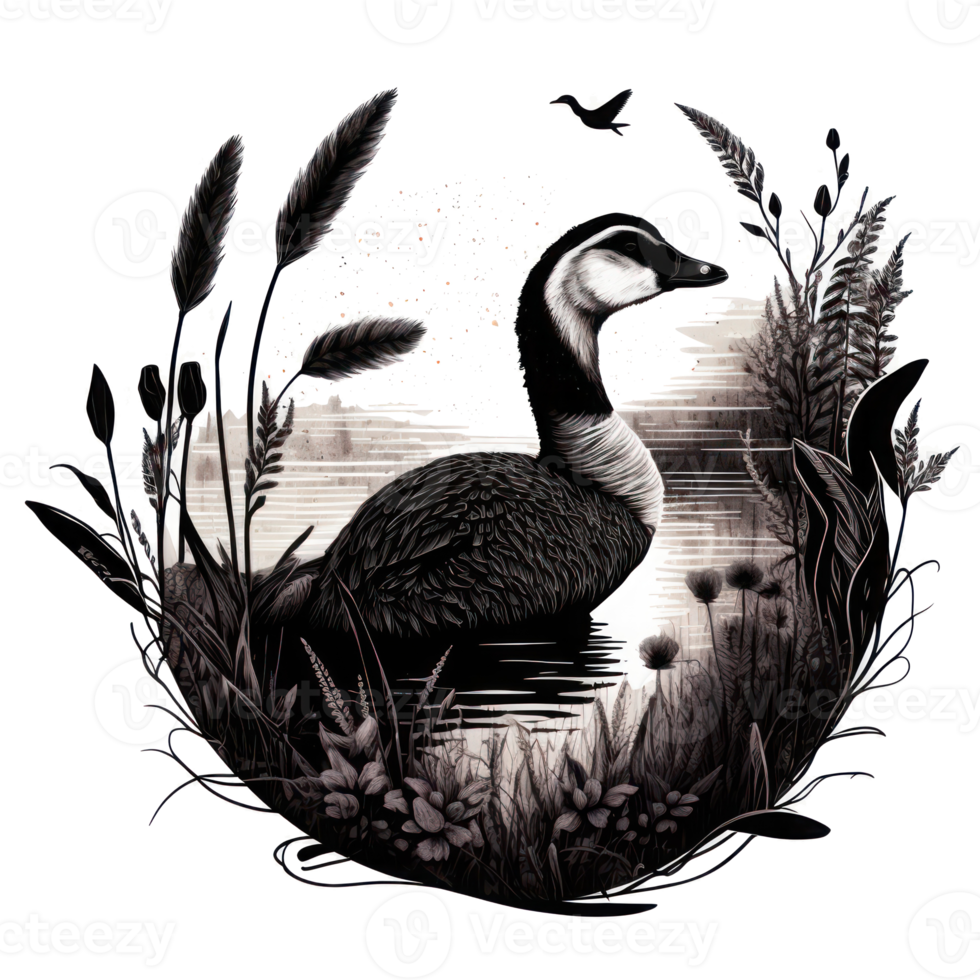 Goose . AI Generated png